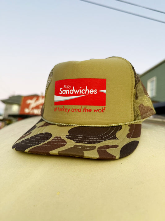 Enjoy Sandwiches Camo Hat