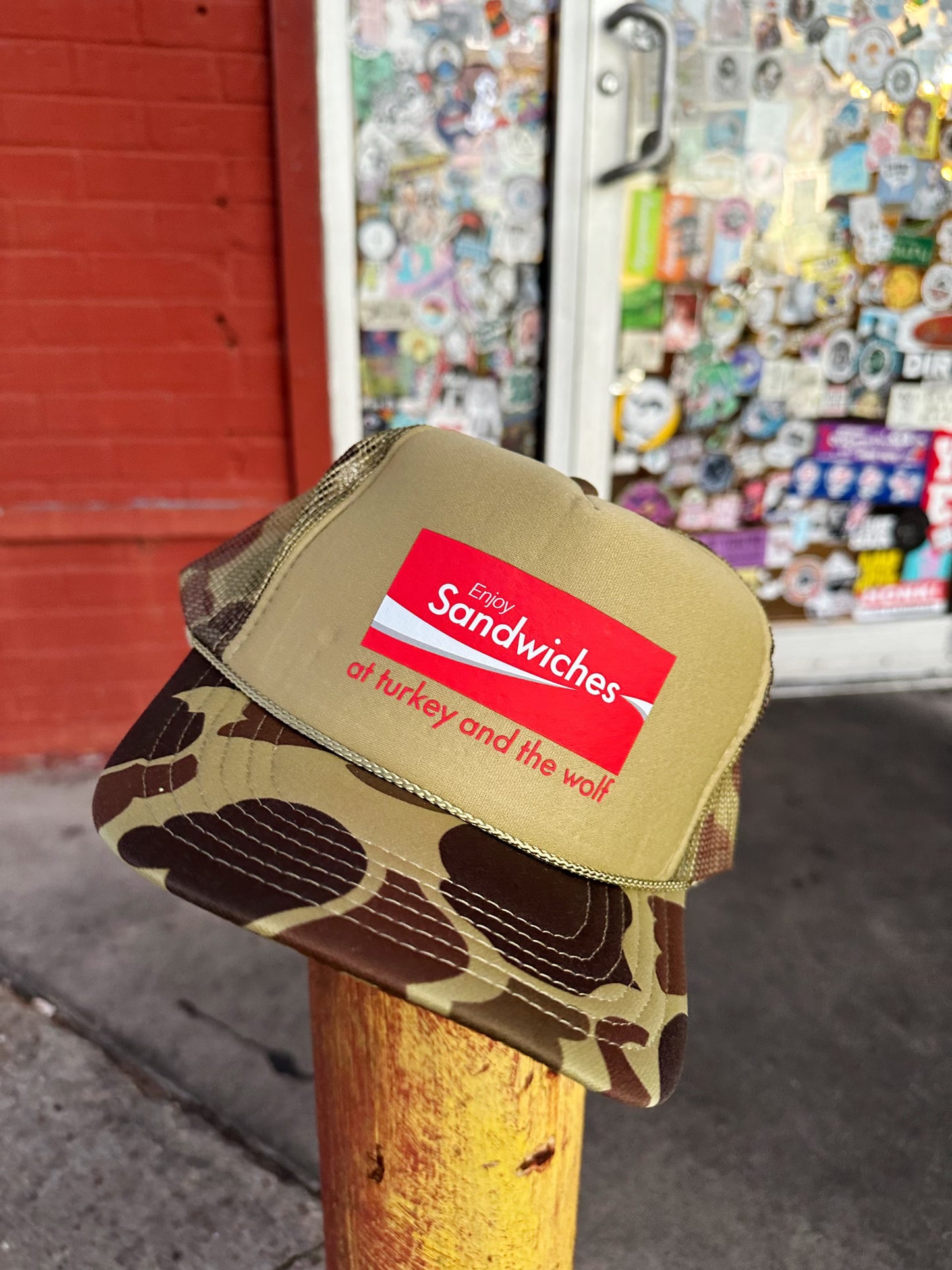 Enjoy Sandwiches Camo Hat